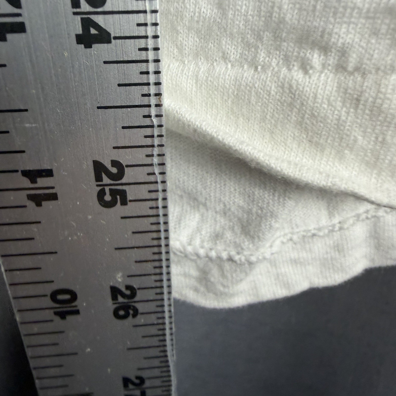 RARE Vintage Single Stitch Tultex Test Print T Shirt Large USA Made White Blue gallery