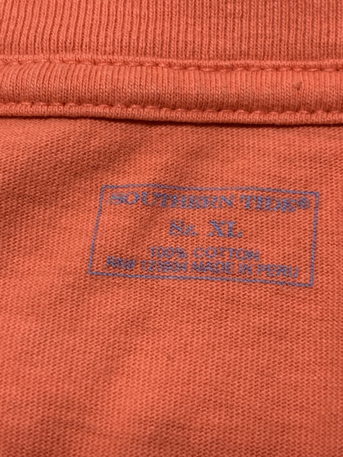 Southern Tide Mens T Shirt XL Salmon Pink Short Sleeve Fishing Skipjack Boat gallery