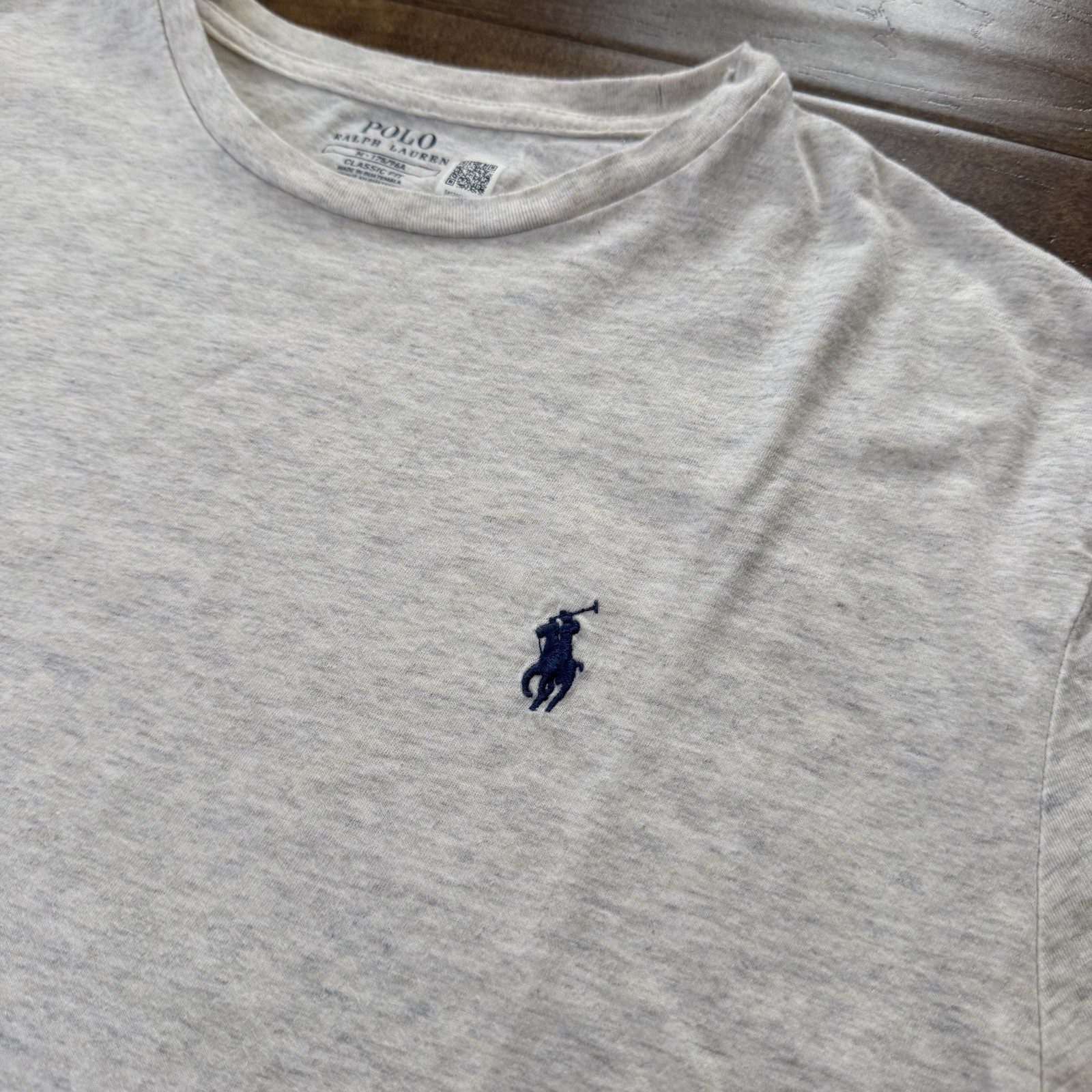 Polo Ralph Lauren Classic Fit Beige Embroidered Logo Crew Neck T-Shirt Mens M gallery