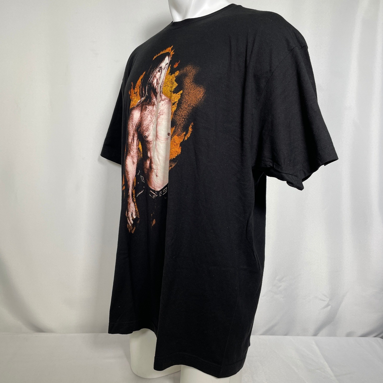 Iggy Pop The Stooges Punk Rock Music Thread Shop Black T-Shirt Men's 2XL gallery
