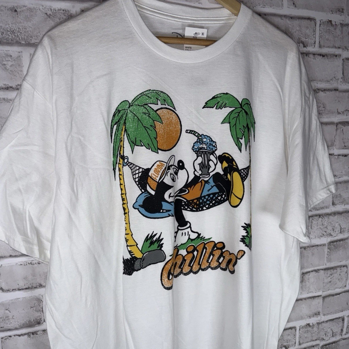 Disney Vintage Mickey Mouse Florida Chillin T Shirt Size XXL 2XL Rare NWT gallery