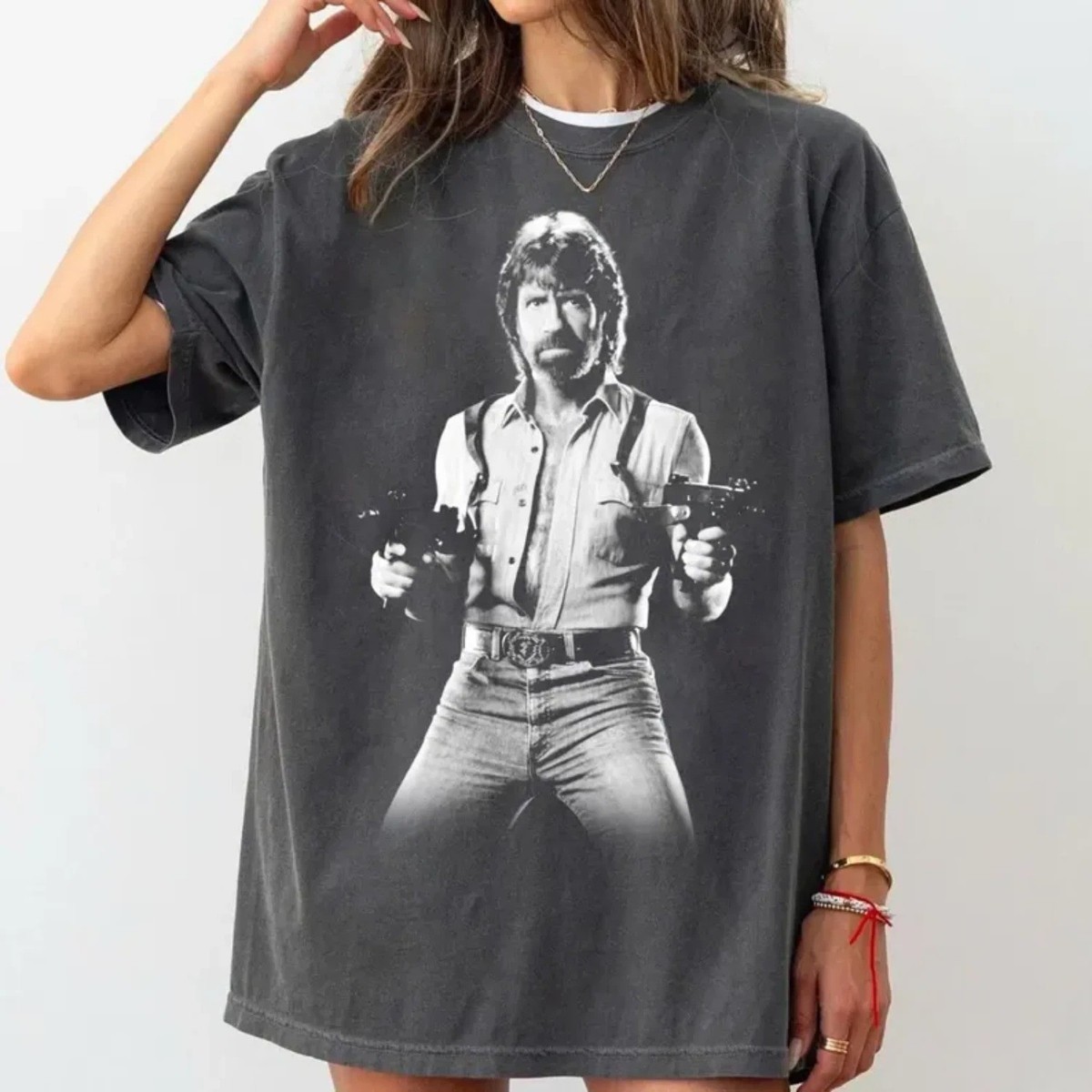 Chuck Norris Memorial Graphic T-Shirt Retro Style S-5XL Unisex Comfort Color gallery