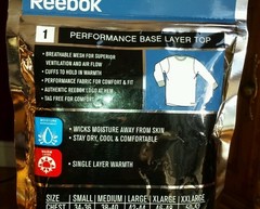 NEW Men’s Reebok Performance Base Layer Top BLACK L