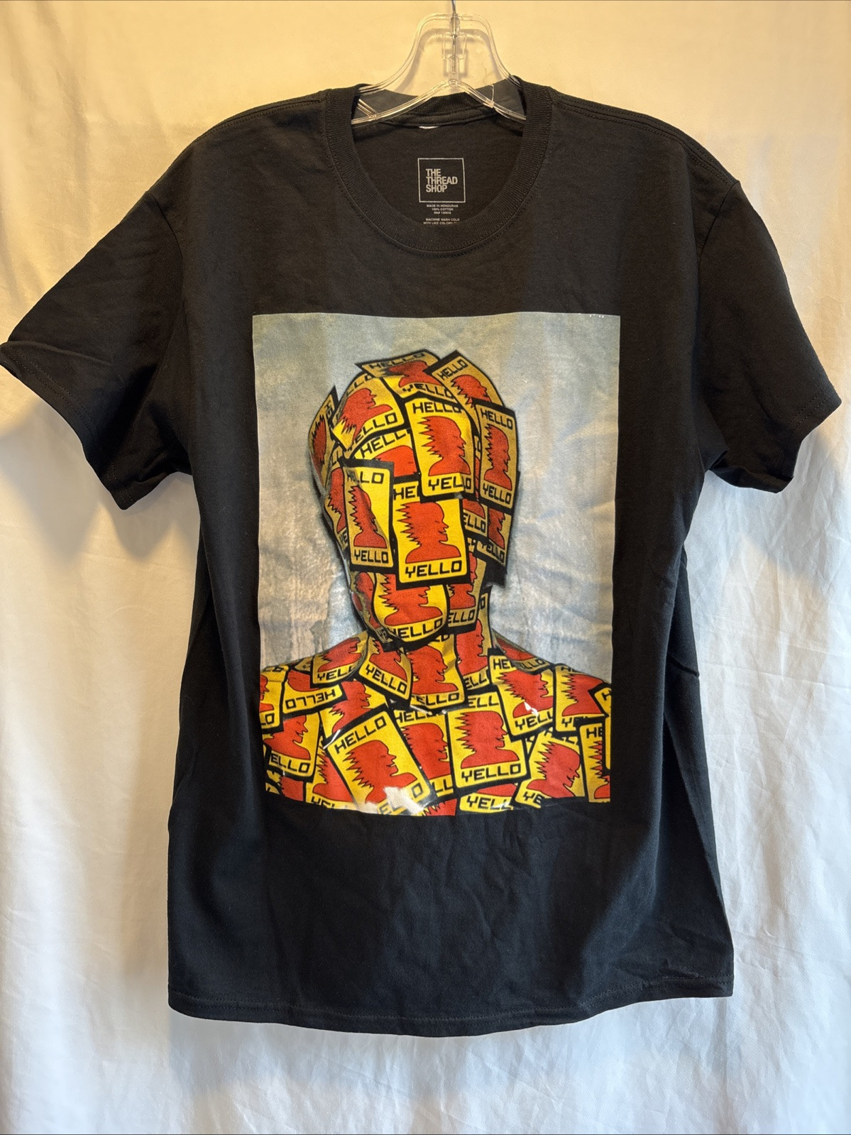 The Thread Shop Black T-shirt Size M Yello Man Poster 🔥 gallery