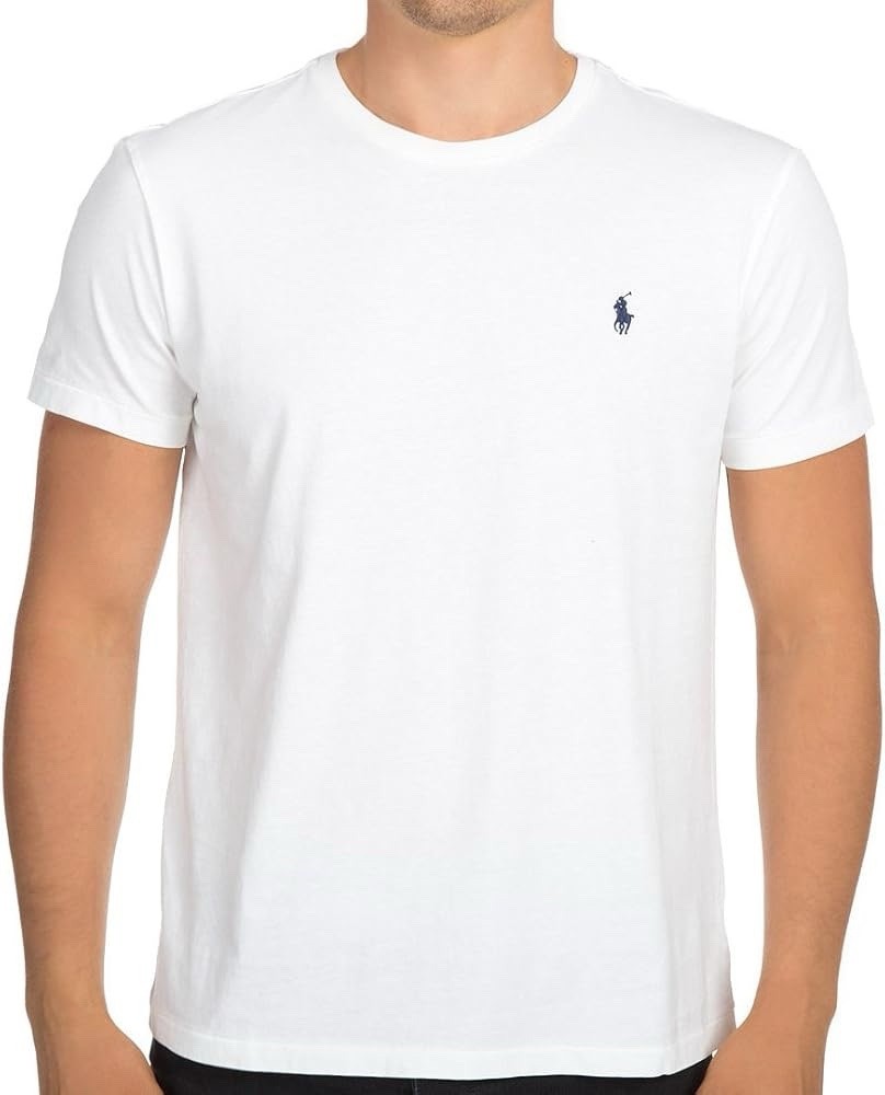 Polo Ralph Lauren Men's Pony Logo Crew Neck T-Shirt, White, Large gallery