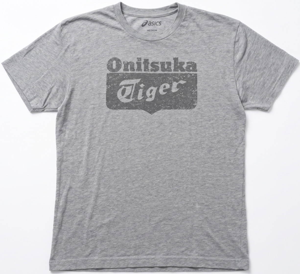 MEN'S TSHIRT: Onitsuka Tiger Asics Japan Running Shoes Heather Gray MEDIUM M gallery