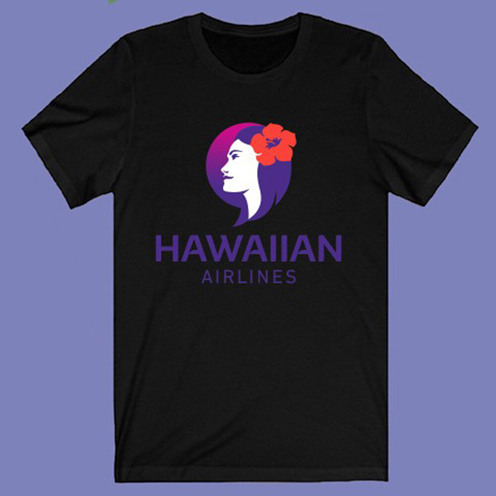 Hawaiian Airlines Men’s Black T-shirt Size S-3XL