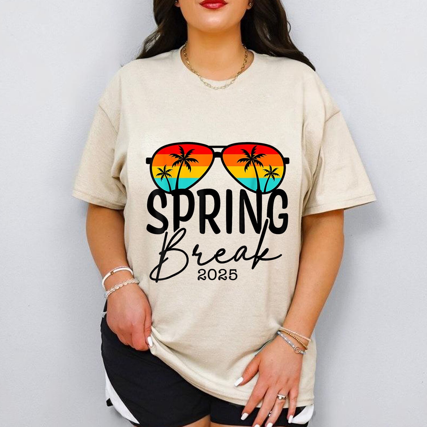 Aesthetic 2025 Spring Break Friends Family Tee Men Women T-Shirt gallery
