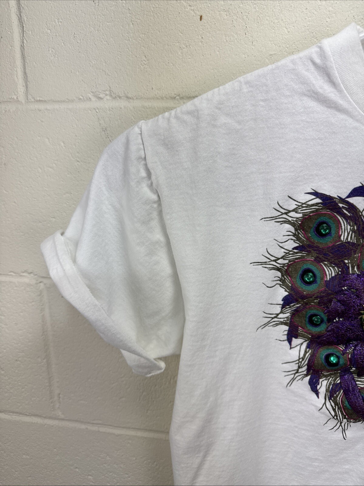Vintage Premier Sportswear Large White Glitter Masquerade T Shirt New Orleans gallery