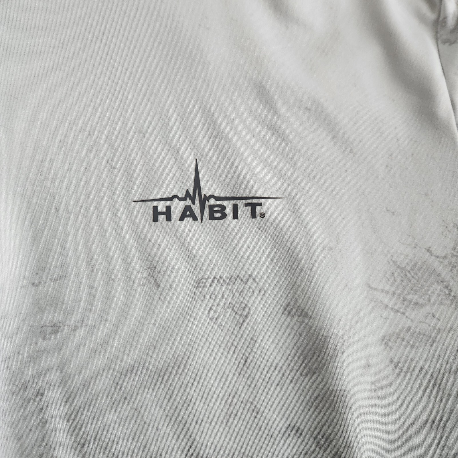 Habit Fishing Solar Factor Shirt Men's XL Gray White Realtree Performance 40+ gallery