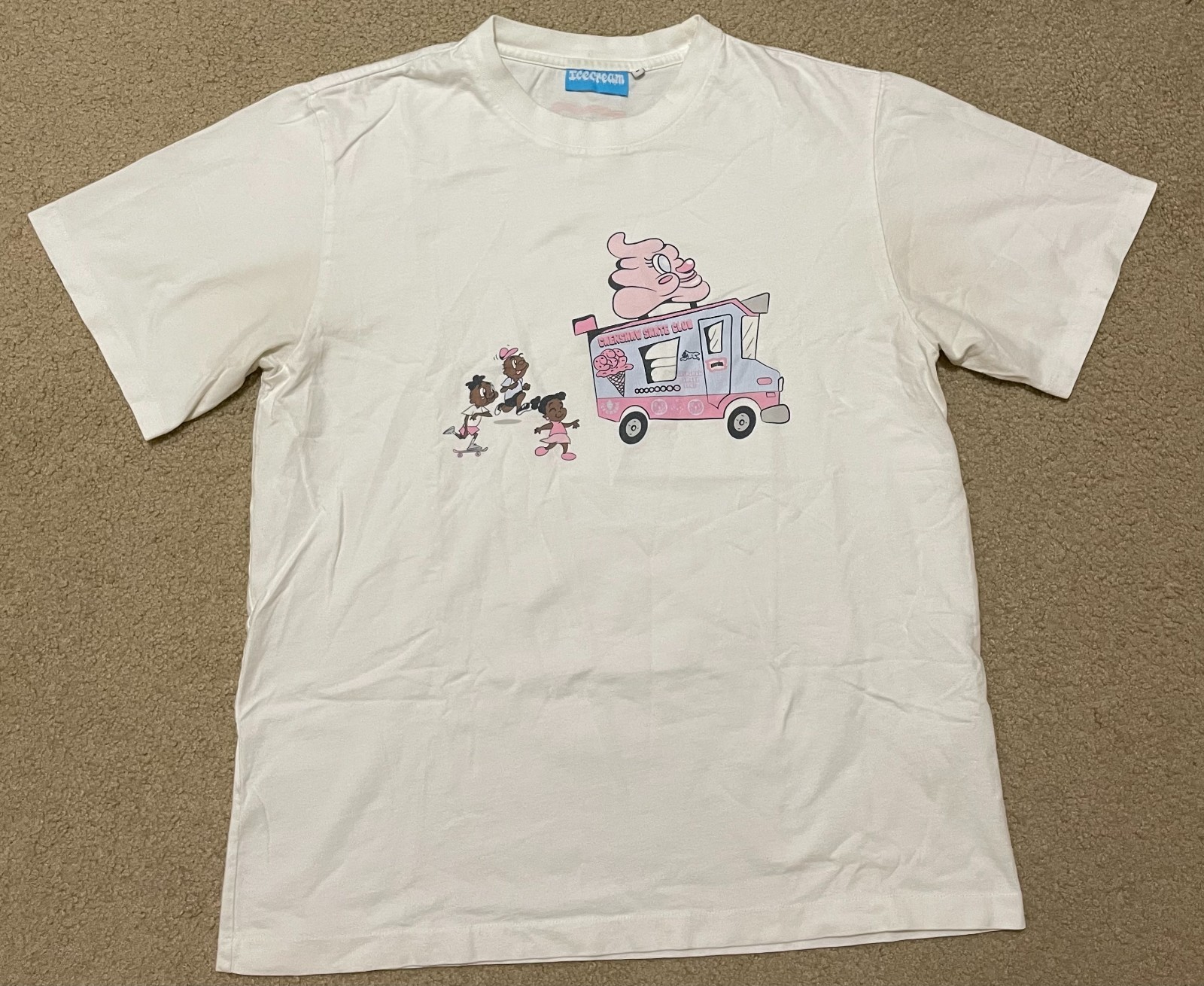VTG Ice Cream Crenshaw Skate Club T-Shirt Men’s L White Pharrell BBC Streetwear