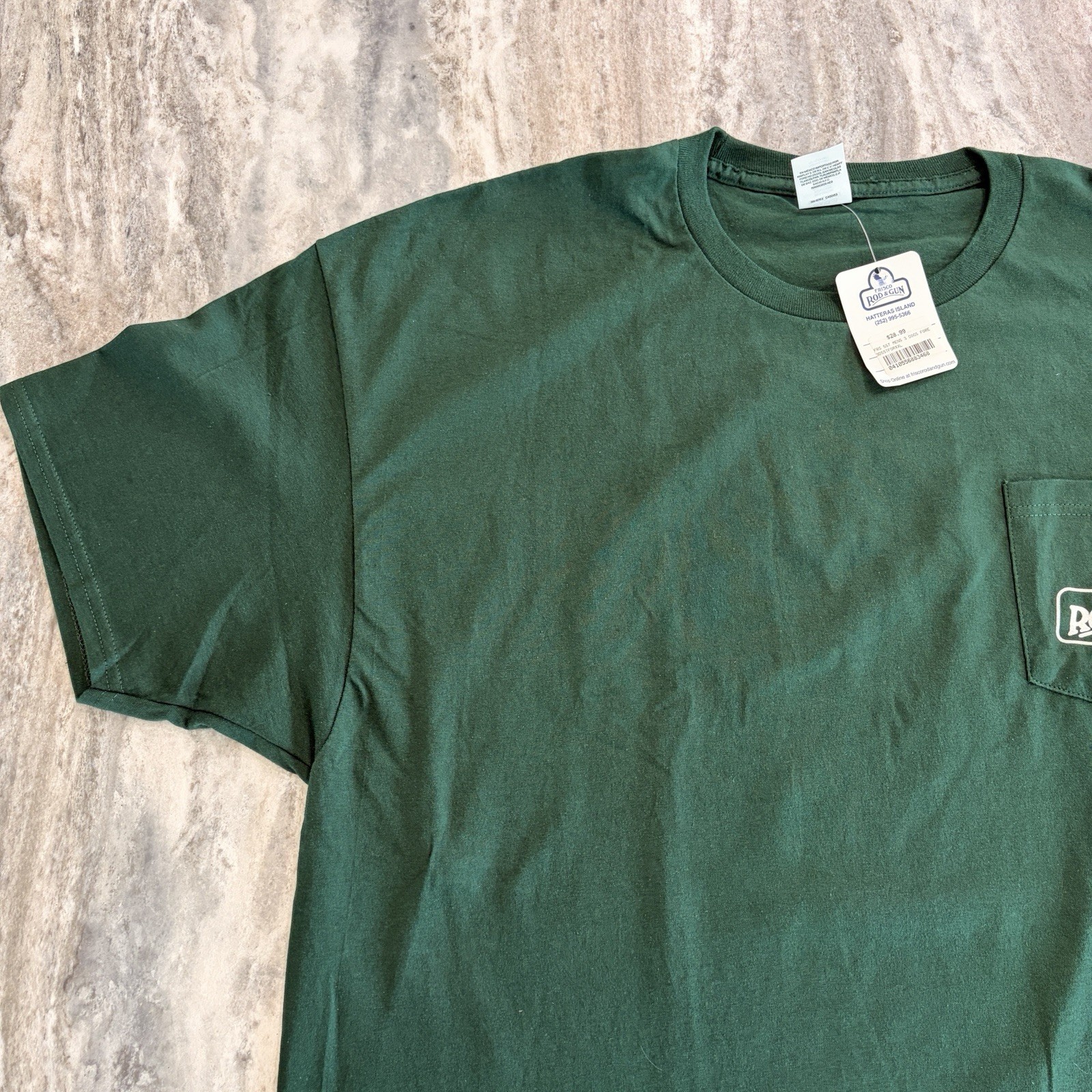 Frisco Rod & Gun Outfitters Pocket T Shirt 2XL Green Fishing Hunting NWT gallery