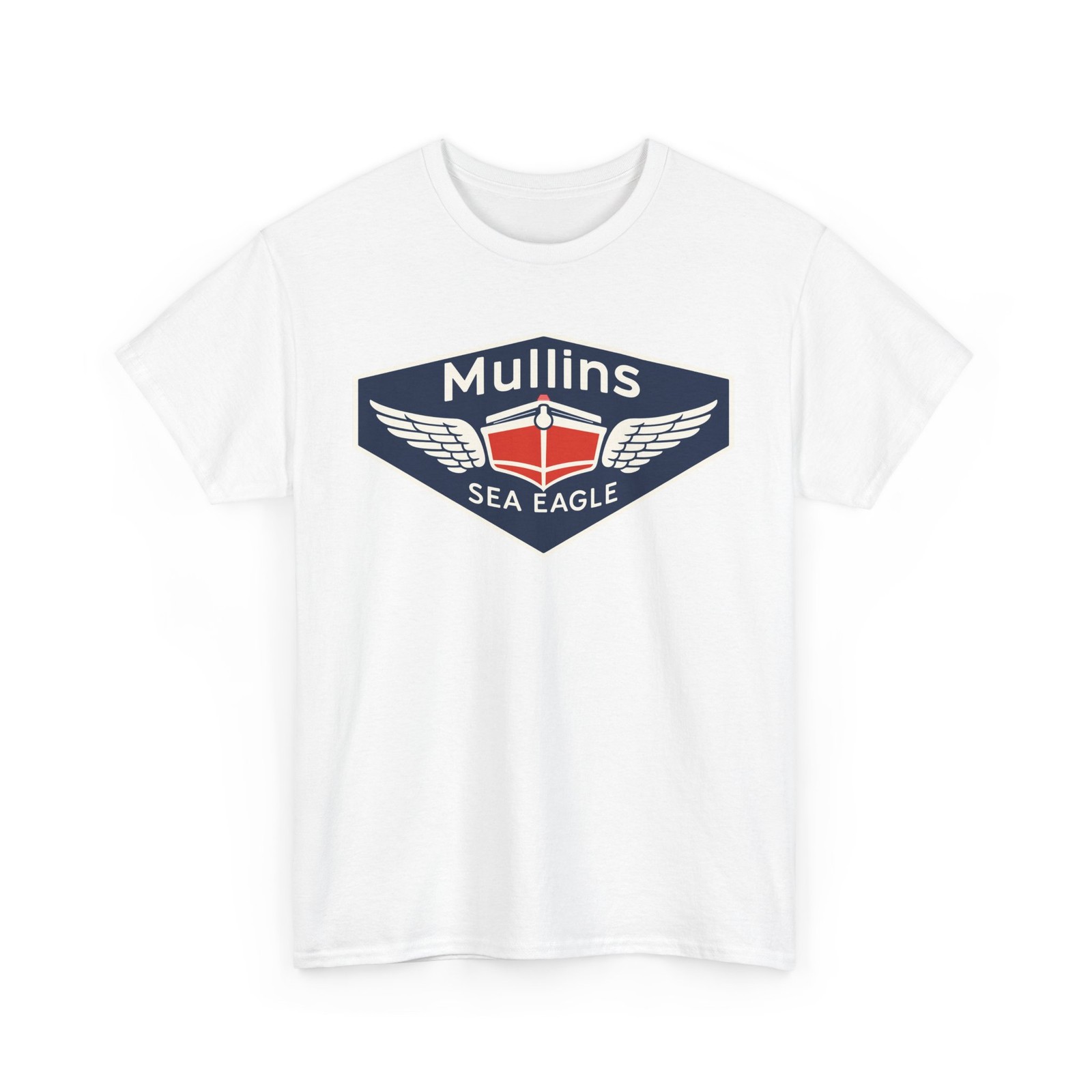 Mullins Sea Eagle Vintage Boats Logo Nautical Antique Boating Graphic T-Shirt