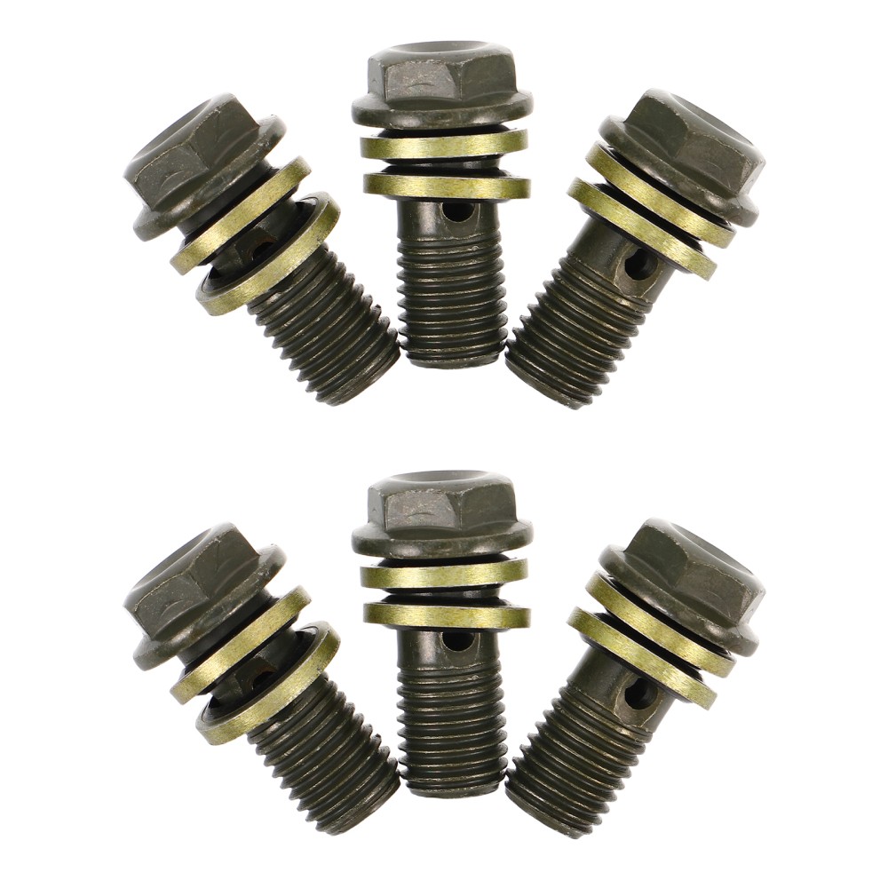 6 Pcs Motorcycle Pipeline Bolts for Brake Hydraulic Metal Washer Washers gallery