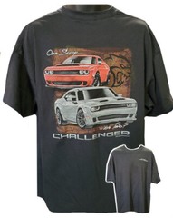 David Carey Dodge Challenger 2 Scoops Hellcat Cars Automobiles T Shirt 48228