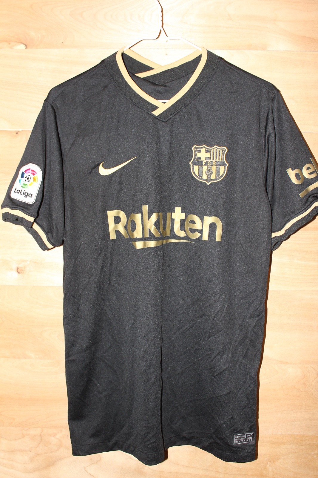 Nike FC Barcelona Black Gold Dri-Fit Soccer Jersey Mike 23 Men’s Large gallery