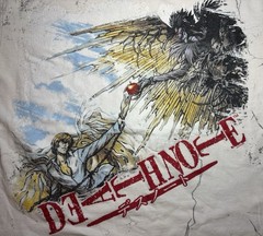 RARE VTG Death Note Michelangelo Light Yagami Ryuk Anime Manga 00s Sz M T Shirt