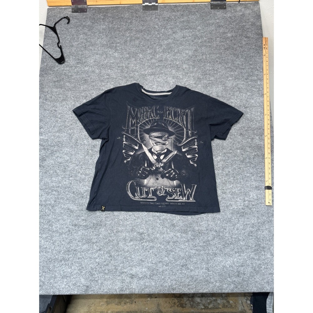 Marc Ecko Cut & Sew Mens XXL Black Graphic T-Shirt Cotton Streetwear Tee
