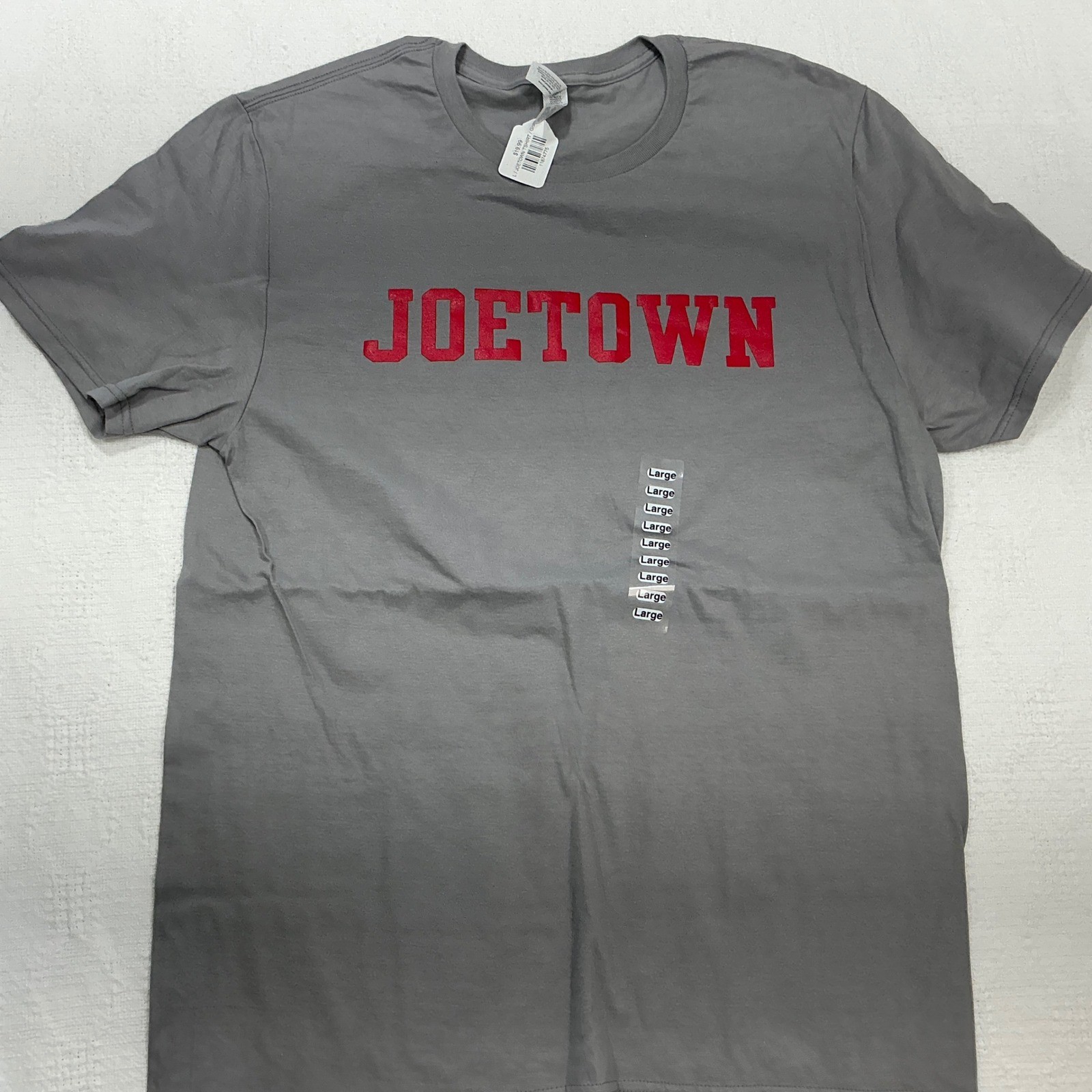 Jerzees Joetown CSB SJU T-Shirt Mens Large Gray Red Short Sleeve Crew Neck NEW