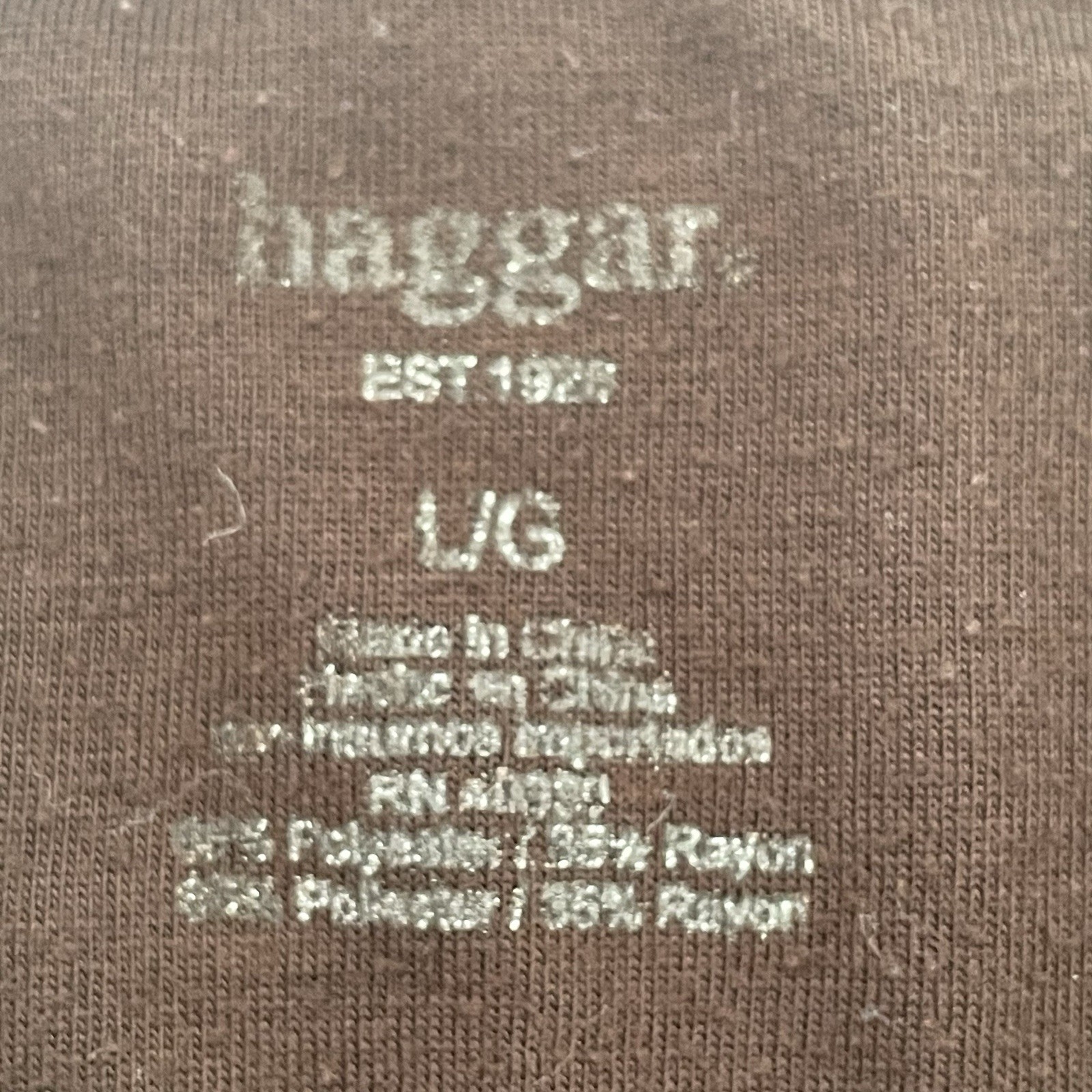 Haggar Men’s Large Brown Crew Neck T-Shirt Short Sleeve Soft gallery