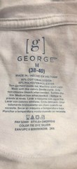 George Tie-Dyed Silver Short Sleeve Tee Shirt Asymmetric Hem Men’s Size M(38-40)