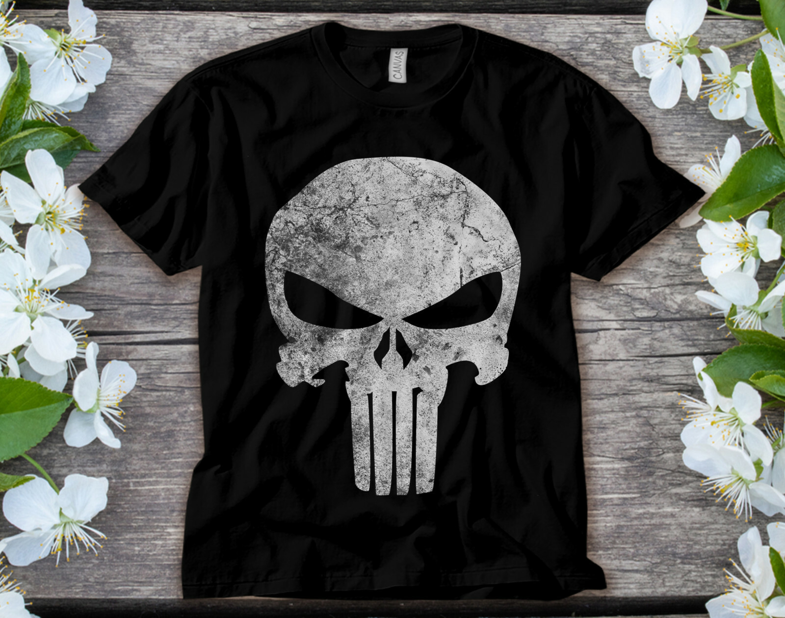 Marvel Punisher Skull Symbol Distressed Unisex Tshirt Adult Shirt T-shirt 111031 gallery