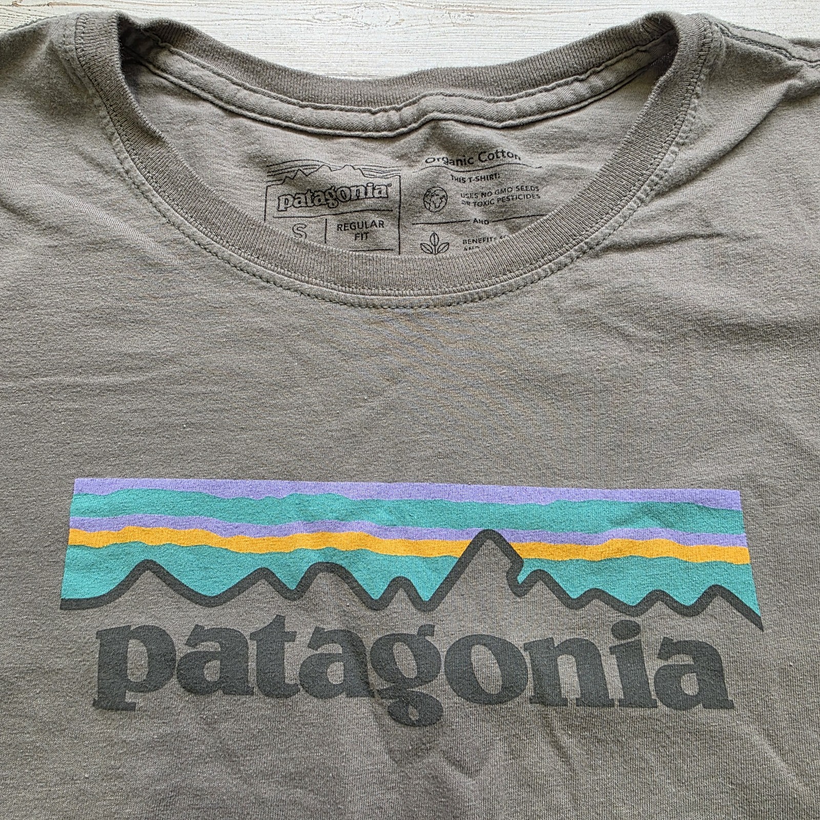Patagonia Small Graphic Tee Organic Cotton Adult T-shirt Classic Front Logo gallery