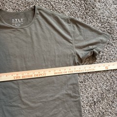Men’s BYLT Premium Basics Drop Cut Short Sleeve T-shirt Dark Olive Size XL