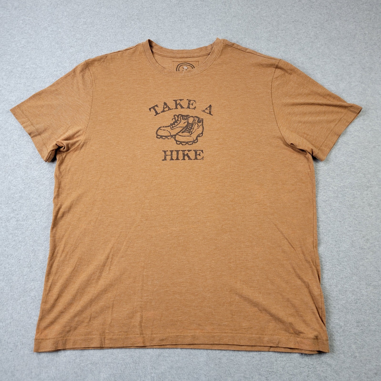 Life is Good Shirt Mens XL Semi-Fitted Brown Heather Take A Hike Graphic Print gallery