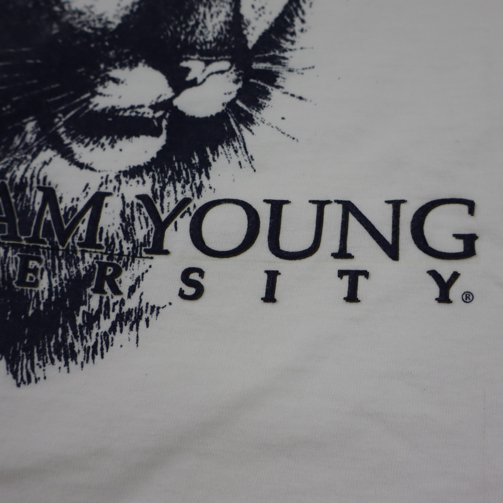 Vintage Brigham Young Cougars BYU T Shirt Mens Large USA Made Tee NCAA College gallery