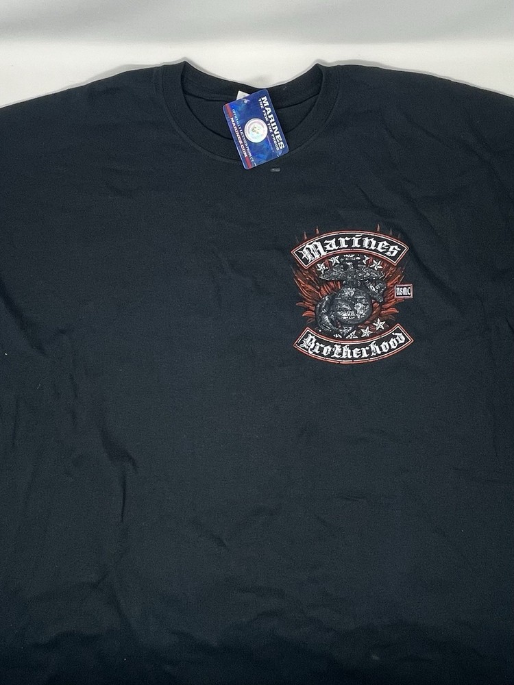 USMC Marine Brotherhood Double Sided Graphic T Shirt (2XL) NEW