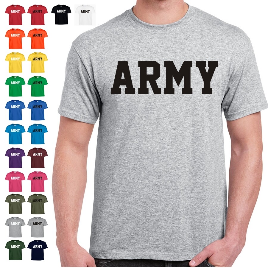 US ARMY Physical Training Military PT T Shirt 24 Color Combinations 8 Sizes gallery