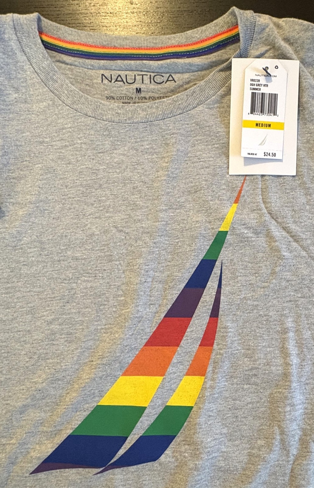 Nautica Pride Men's Medium T-Shirt - New with Tags - Mint - Free Shipping gallery