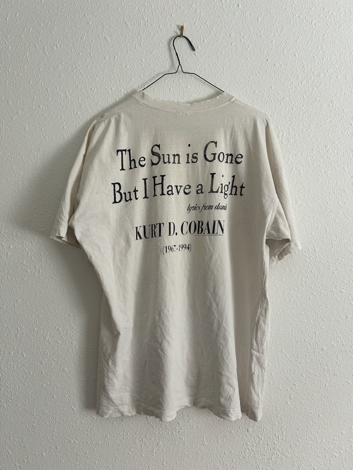 Kurt Cobain Nirvana Memorial tee 1995 gallery
