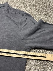 Faherty Henley Waffle Knit Thermal Shirt Mens Large Cotton Heather Gray Thick