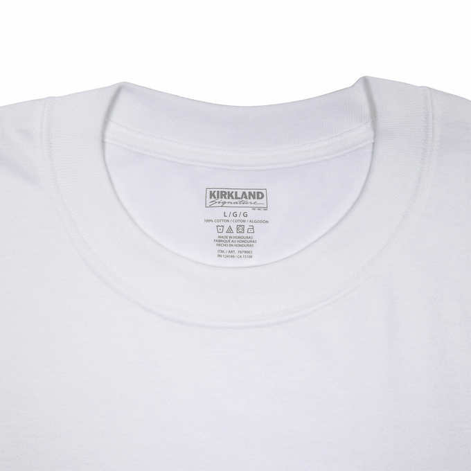 Kirkland Signature Men’s Crew Neck Tees, 6 pack - WHITE (Select Size) FAST SHIP gallery