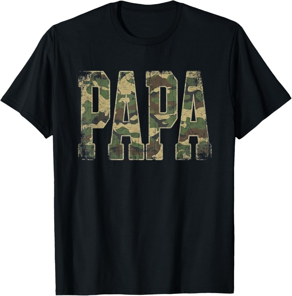Retro Camo Dad Camouflage Dad Fathers Day T-Shirt gallery