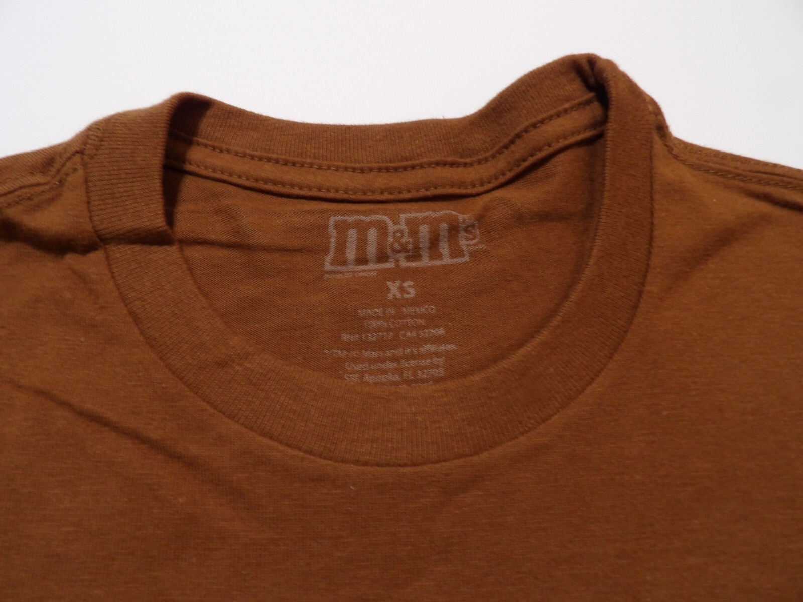 Adult Unisex Brown Xtra Small M&M's Face T-Shirt gallery