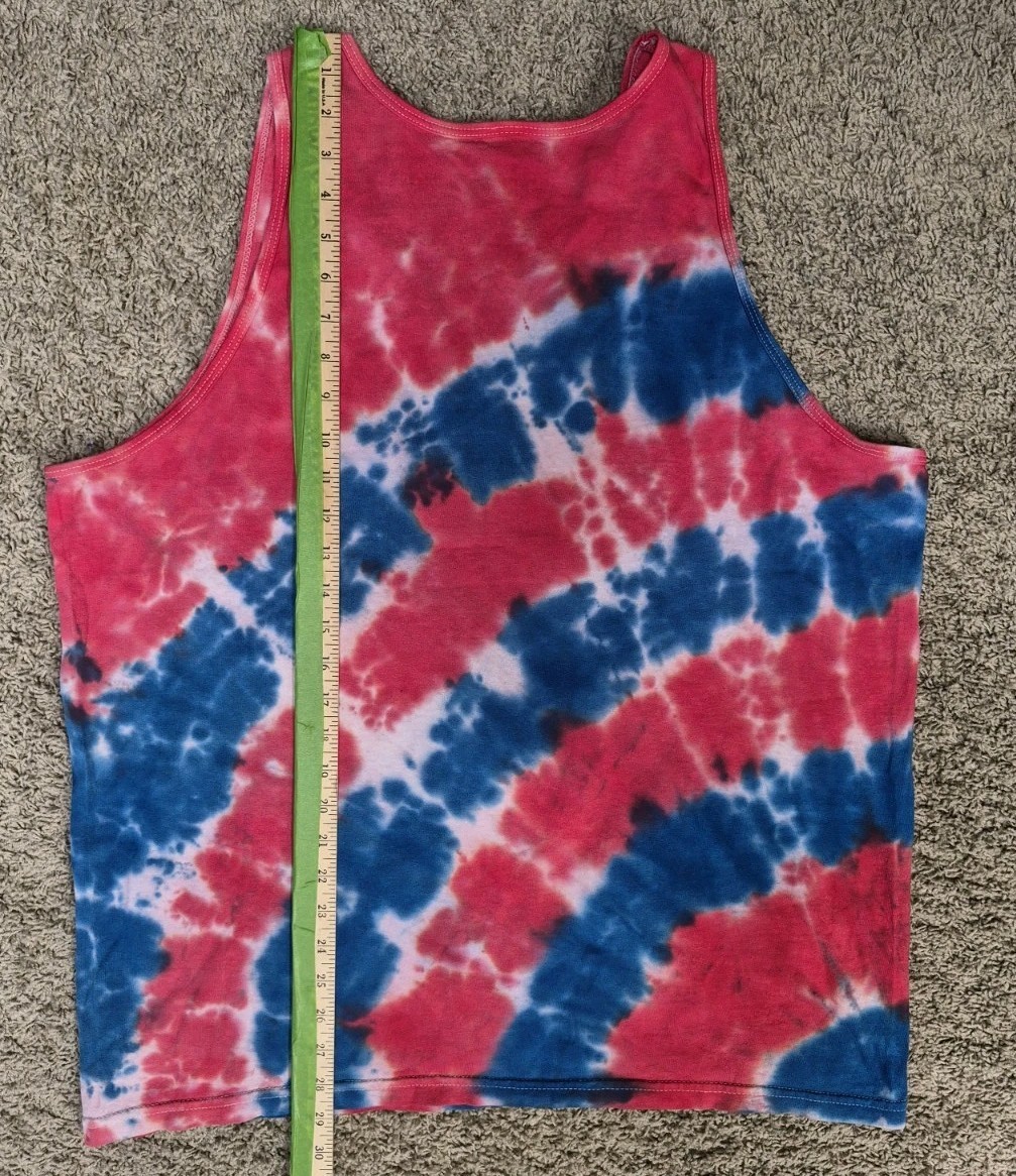 Spirit Of America XL Eagle Flag Red White Blue Tie Dye Tank Top Muscle Shirt gallery