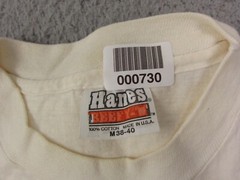 Vintage Hanes Shirt Mens Medium White Race Cars Racing Made in USA 70s 80s