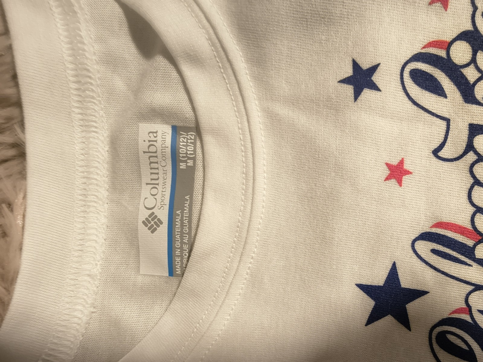 Columbia Omni-Wick Men's M White Patriotic Stars Graphic Crew Neck T-Shirt gallery
