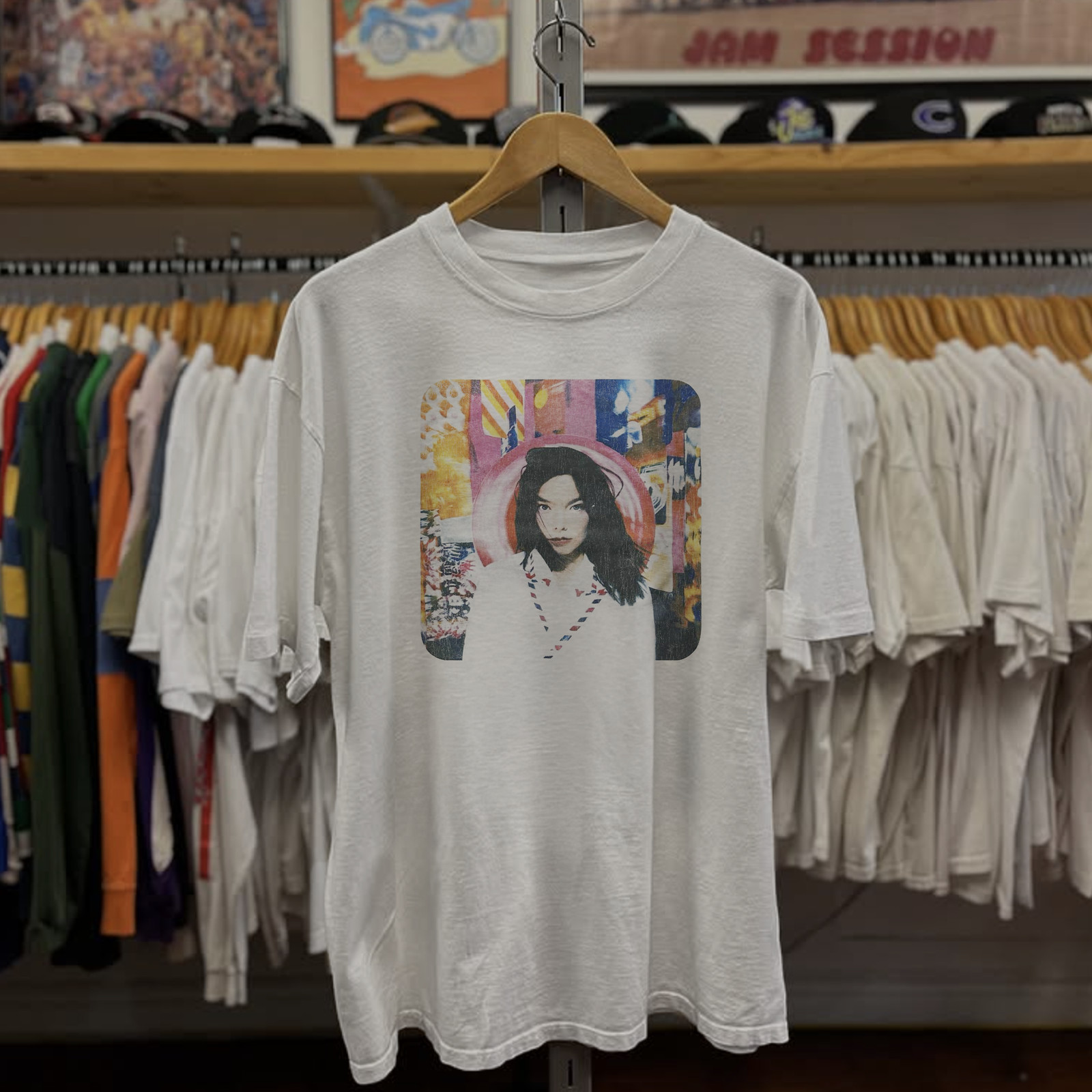 1995 Bjork Post Washed T-Shirt White L gallery