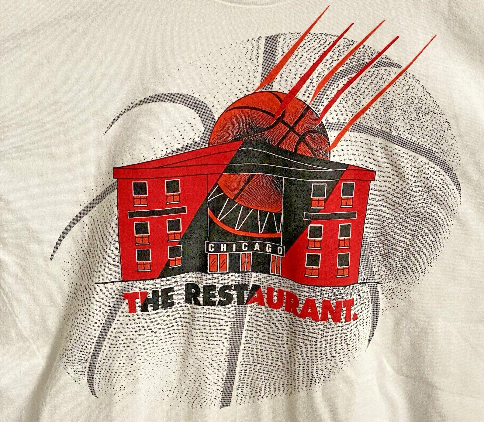 VTG 90s Basketball Shirt Mens L The Restaurant Chicago Single Stitch BeefyT USA gallery