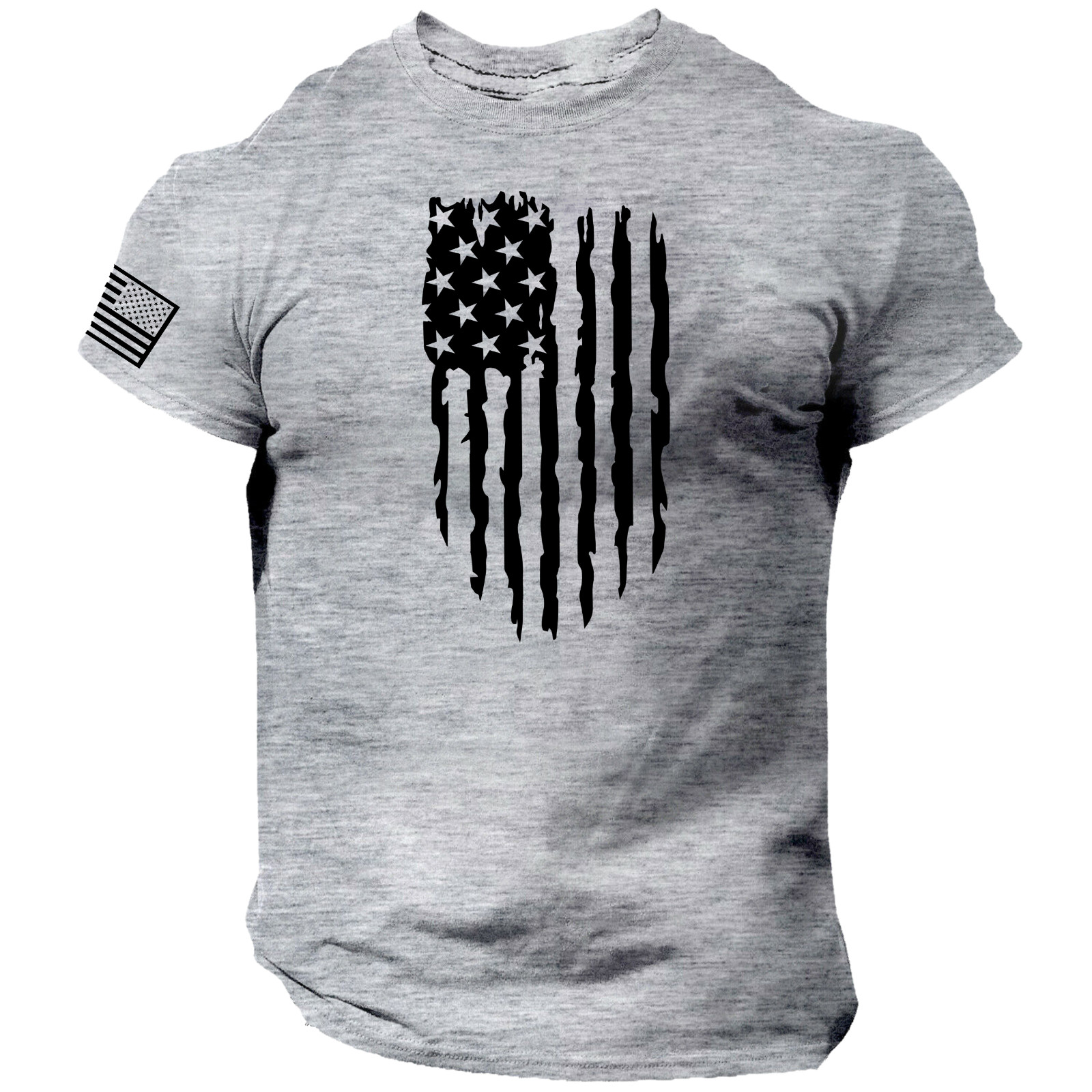 USA Distressed Flag Men T Shirt Patriotic American Tee S - 2XL gallery