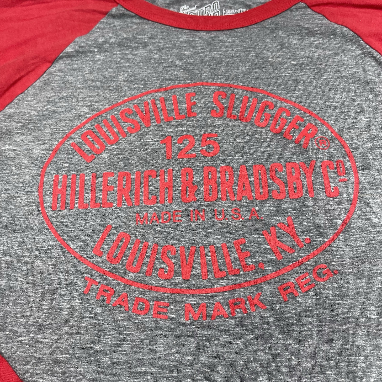 Retro Brand Gray & Red Louisville Slugger Hillerich & Bradsby Co T Shirt Mens XL gallery