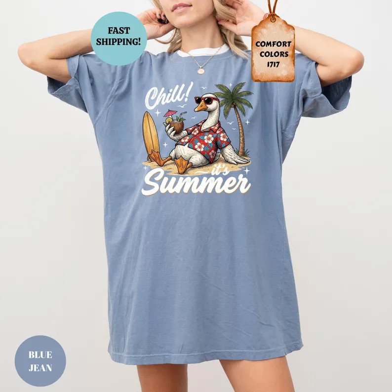 Chill Its Summer Vacation Beach Comfort Tee gallery