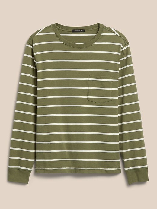 BANANA REPUBLIC Authentic SUPIMA® Long-Sleeve T-Shirt #801197 gallery