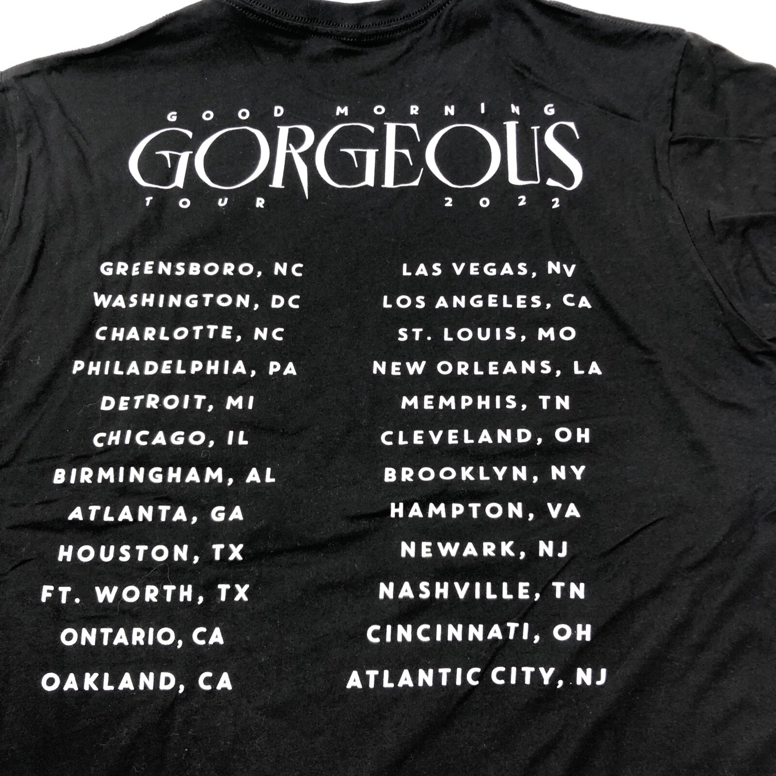 Mary J Blige Gorgeous 2022 Tour Double Sided Large Black T Shirt Concert Merch gallery