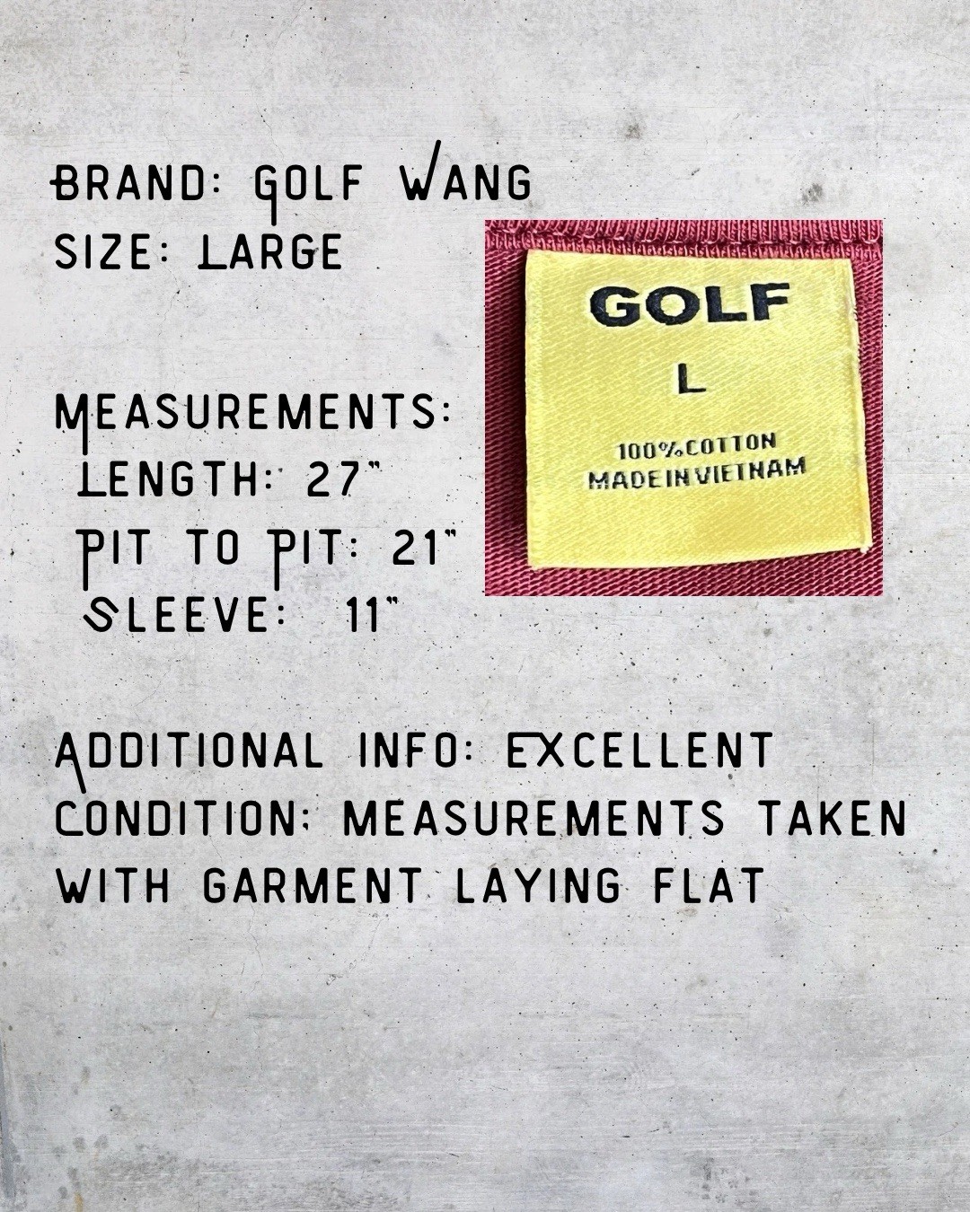 Golf Wang Clinton Sexual Relations Graphic T Shirt Red Large Tyler The Creator gallery