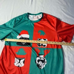 Christmas Star Wars Villains Short Sleeve Shirt All Over Print Red / Green 1XL